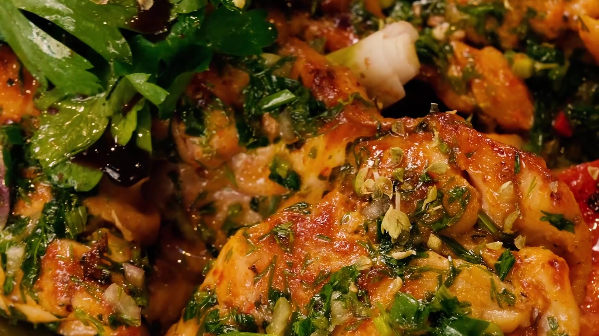 Chicken with herbs and za'atar