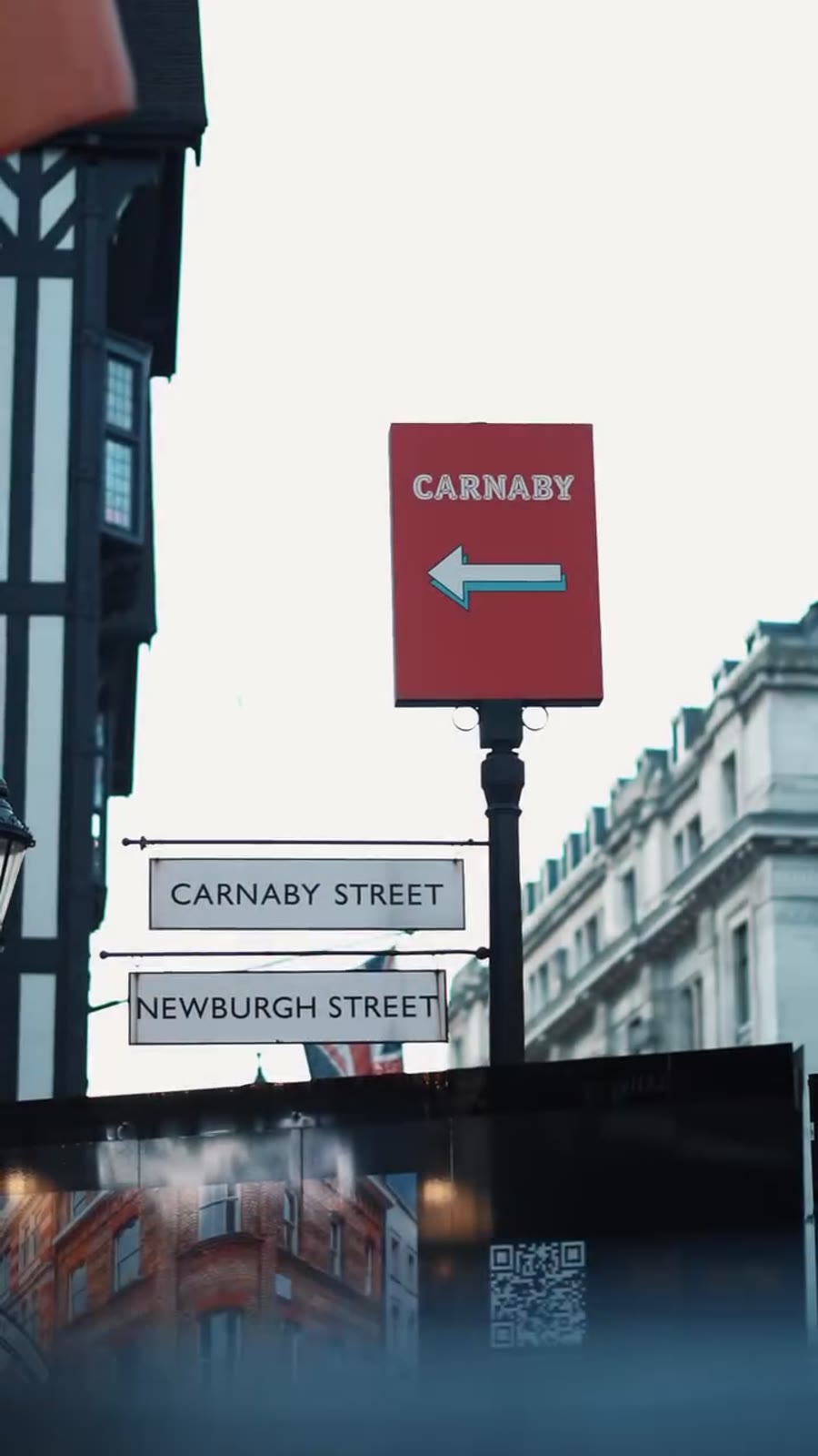 The Carnaby Street sign, a few steps from Zahter